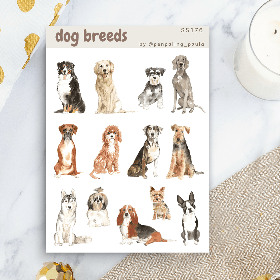 Stickers - Penpaling Paula - Dog breeds - 1 - Penpaling Paula - Tidformera