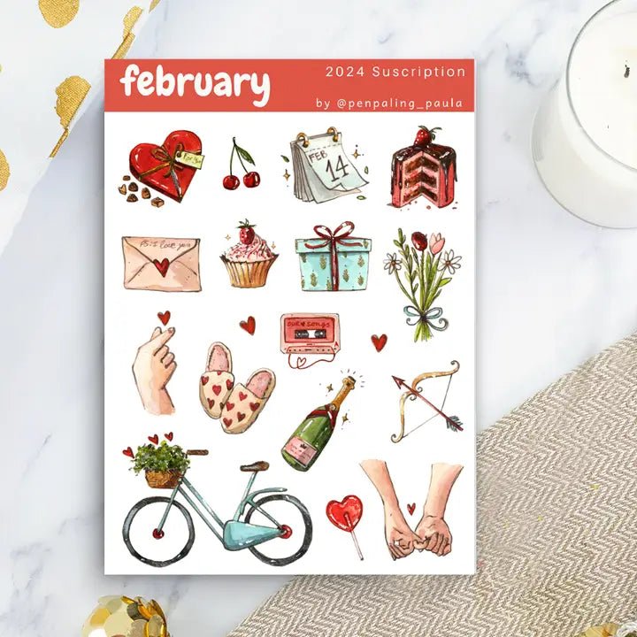 Stickers - Penpaling Paula - February - 1 - Penpaling Paula - Tidformera