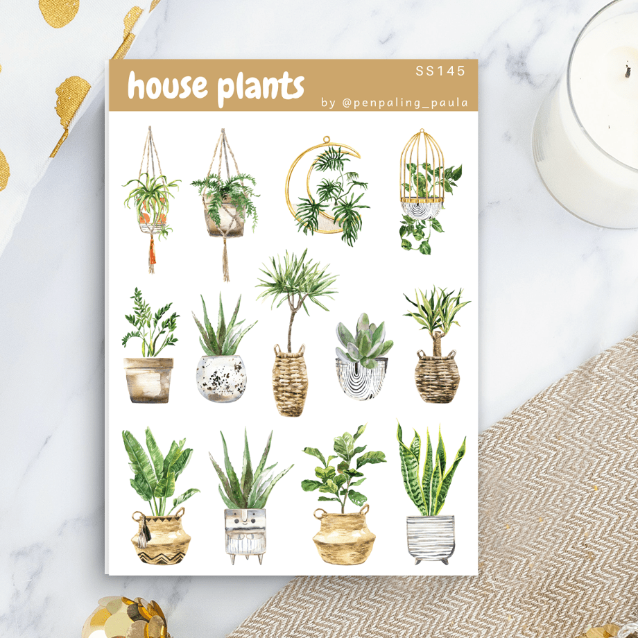 Stickers - Penpaling Paula - House plants - 1 - Penpaling Paula - Tidformera