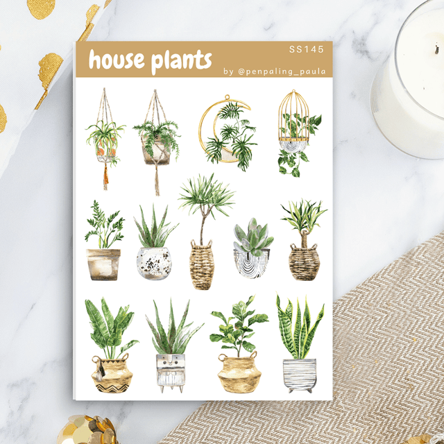 Stickers - Penpaling Paula - House plants - 1 - Penpaling Paula - Tidformera