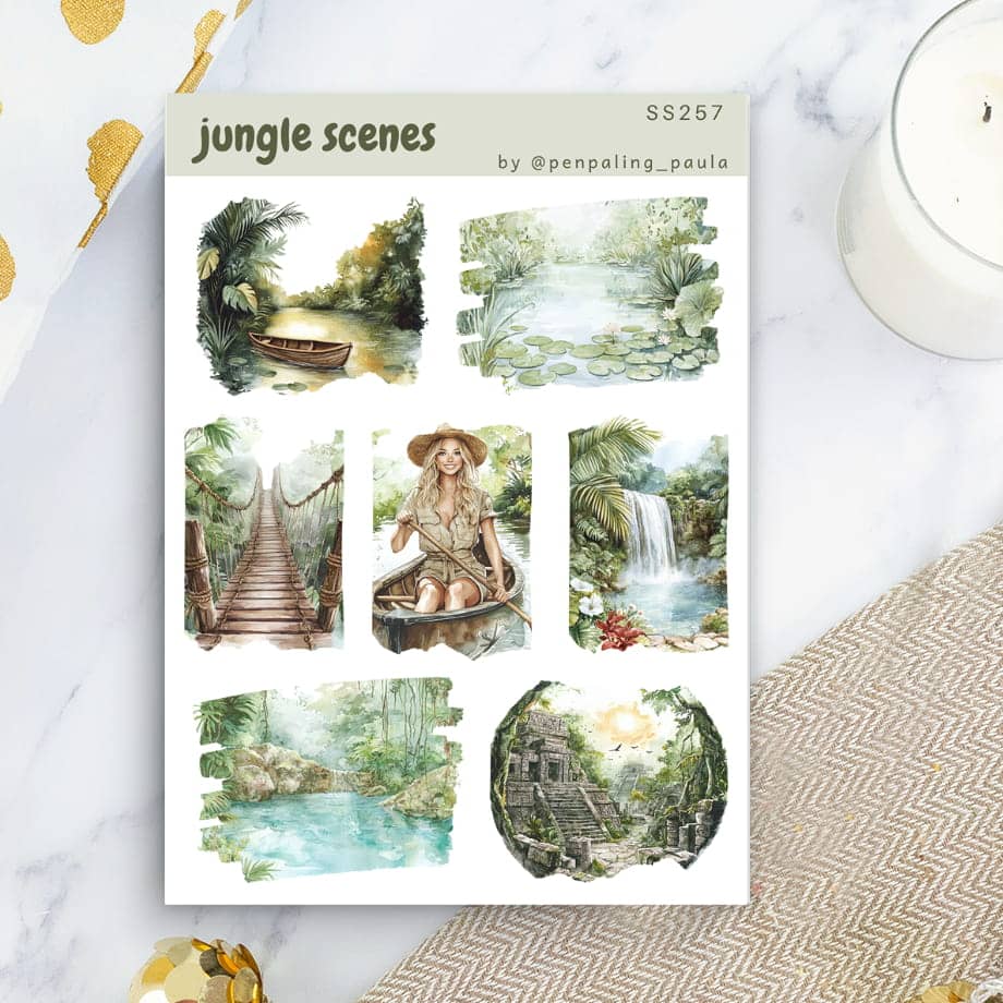 Stickers - Penpaling Paula - Jungle Scenes - 1 - Penpaling Paula - Tidformera