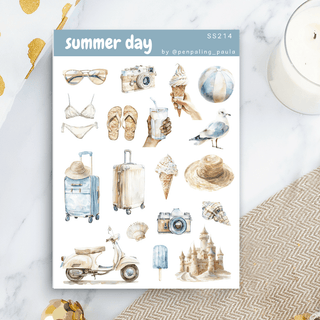 Stickers - Penpaling Paula - Summer day - 1 - Penpaling Paula - Tidformera