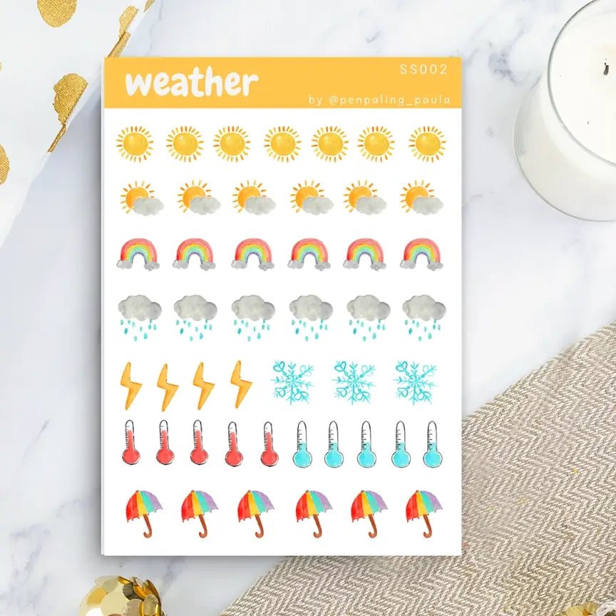 Stickers - Penpaling Paula - Weather - 1 - Penpaling Paula - Tidformera