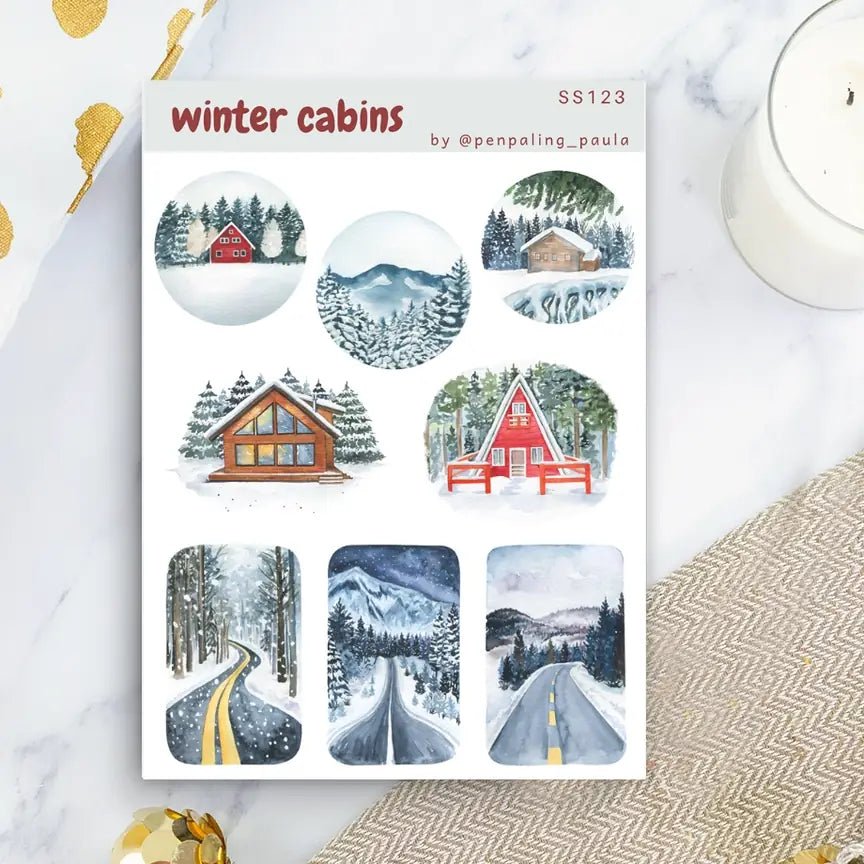 Stickers - Penpaling Paula - Winter Cabins - 1 - Penpaling Paula - Tidformera