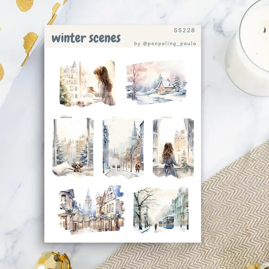 Stickers - Penpaling Paula - Winter Scenes - 1 - Penpaling Paula - Tidformera