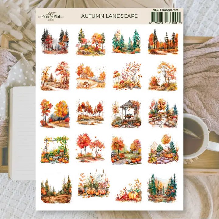 Stickers Plan & Plot Studio Vinyl - Autumn Landscape - 1 - Plan & Plot Studio - Tidformera