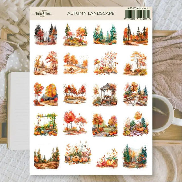 Stickers Plan & Plot Studio Vinyl - Autumn Landscape - 1 - Plan & Plot Studio - Tidformera