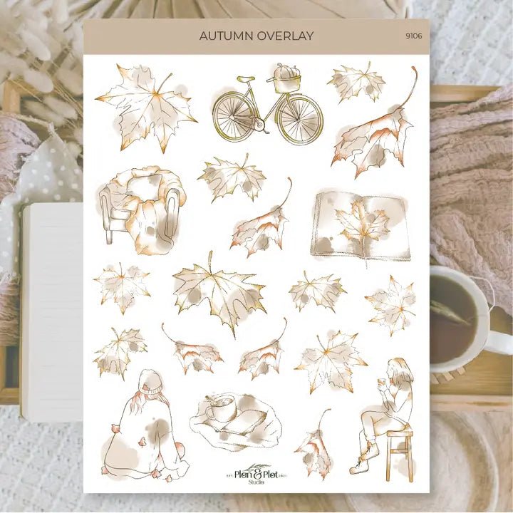 Stickers Plan & Plot Studio Vinyl - Autumn Overlay - 1 - Plan & Plot Studio - Tidformera