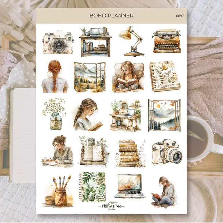 Stickers Plan & Plot Studio Vinyl - Boho Planner - 1 - Plan & Plot Studio - Tidformera