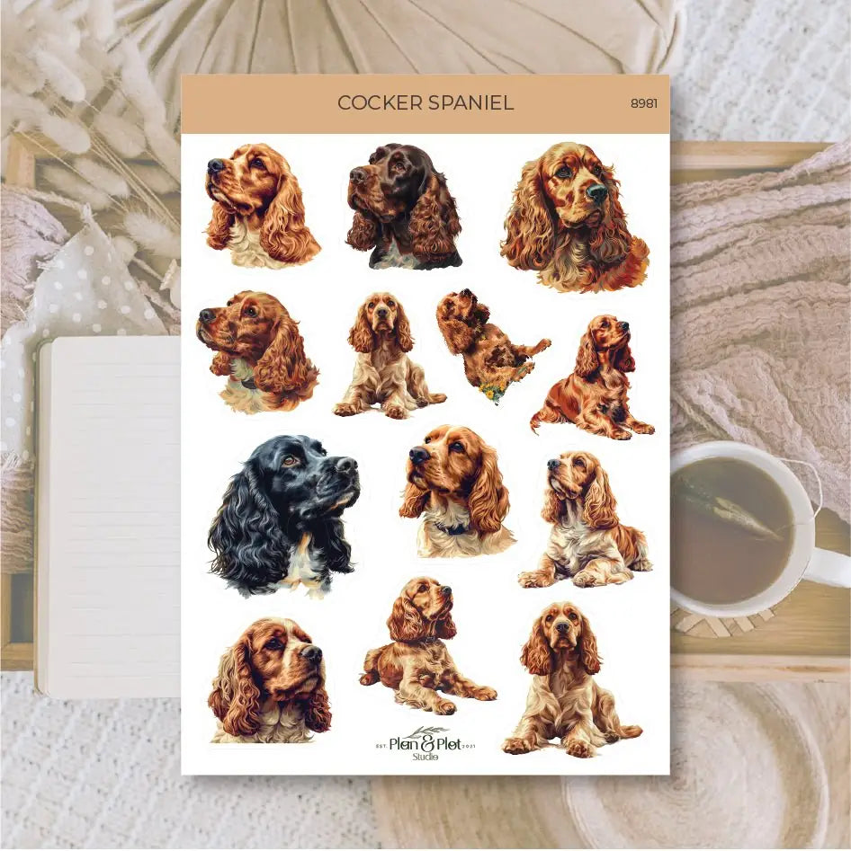 Stickers Plan & Plot Studio Vinyl - Cocker spaniel - 1 - Plan & Plot Studio - Tidformera