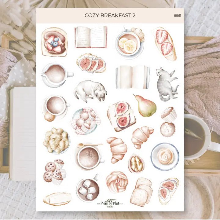 Stickers Plan & Plot Studio Vinyl - Cozy Breakfast 2 - 1 - Plan & Plot Studio - Tidformera