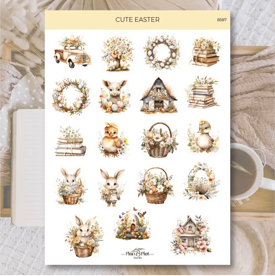 Stickers Plan & Plot Studio Vinyl - Cute Easter - 1 - Plan & Plot Studio - Tidformera