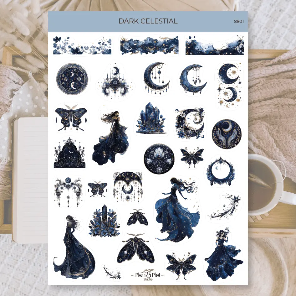 Stickers Plan & Plot Studio - Vinyl - Dark celestial - 1 - Plan & Plot Studio - Tidformera