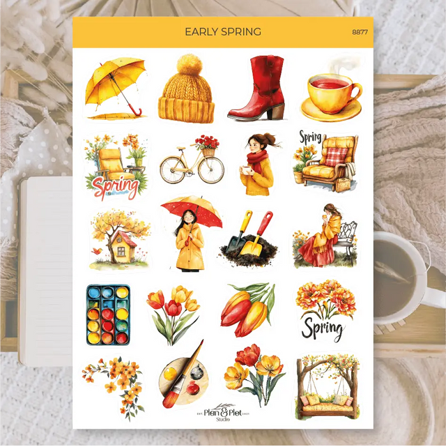 Stickers Plan & Plot Studio Vinyl - Early spring - 1 - Plan & Plot Studio - Tidformera