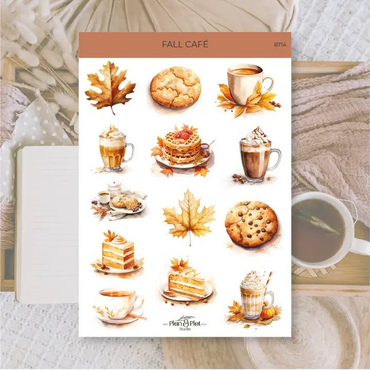Stickers Plan & Plot Studio Vinyl - Fall Café - 1 - Plan & Plot Studio - Tidformera