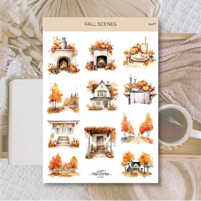 Stickers Plan & Plot Studio Vinyl - Fall Scenes - 1 - Plan & Plot Studio - Tidformera