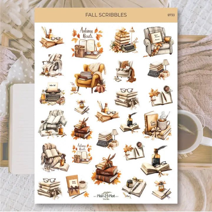 Stickers Plan & Plot Studio Vinyl - Fall Scribbles - 1 - Plan & Plot Studio - Tidformera