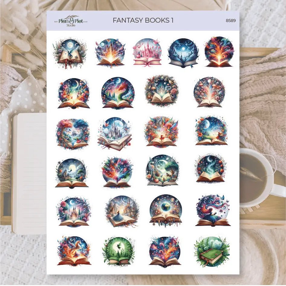 Stickers Plan & Plot Studio - Vinyl - Fantasy books 1 - 1 - Plan & Plot Studio - Tidformera