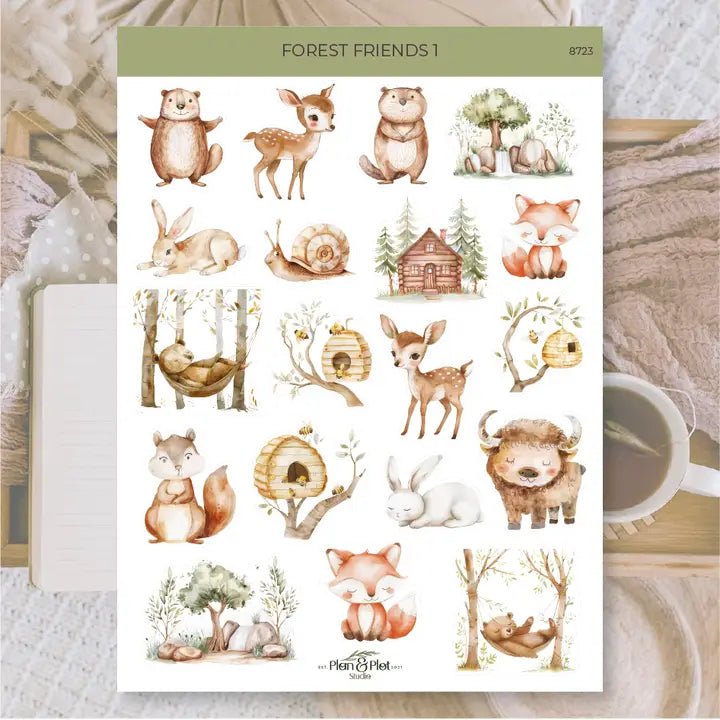 Stickers Plan & Plot Studio Vinyl - Forest Friends 1 - 1 - Plan & Plot Studio - Tidformera