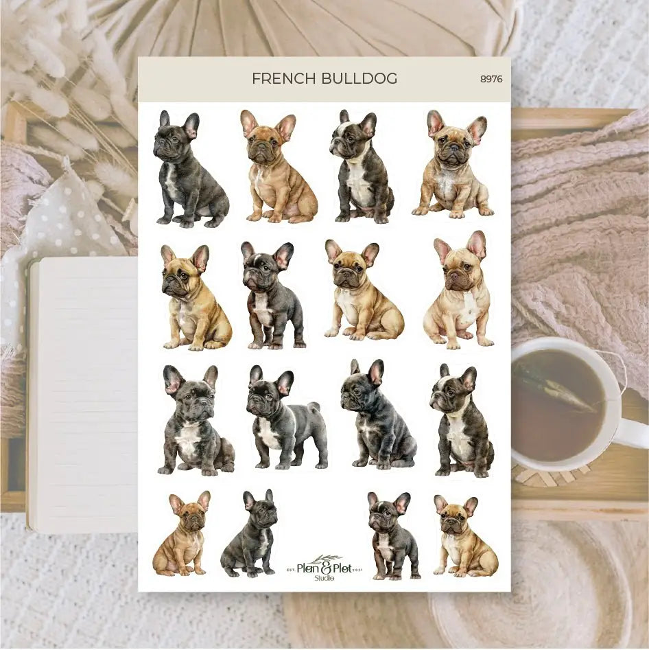 Stickers Plan & Plot Studio Vinyl - French bulldog - 1 - Plan & Plot Studio - Tidformera