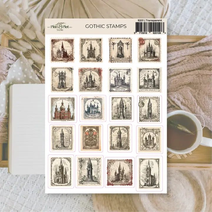 Stickers Plan & Plot Studio Vinyl - Gothic Stamps - 1 - Plan & Plot Studio - Tidformera