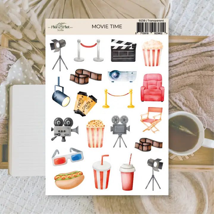Stickers Plan & Plot Studio Vinyl - Movie Time - 1 - Plan & Plot Studio - Tidformera