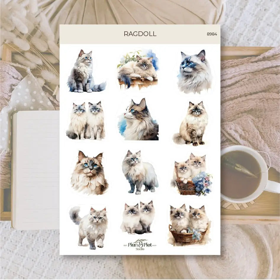 Stickers Plan & Plot Studio Vinyl - Ragdoll - 1 - Plan & Plot Studio - Tidformera