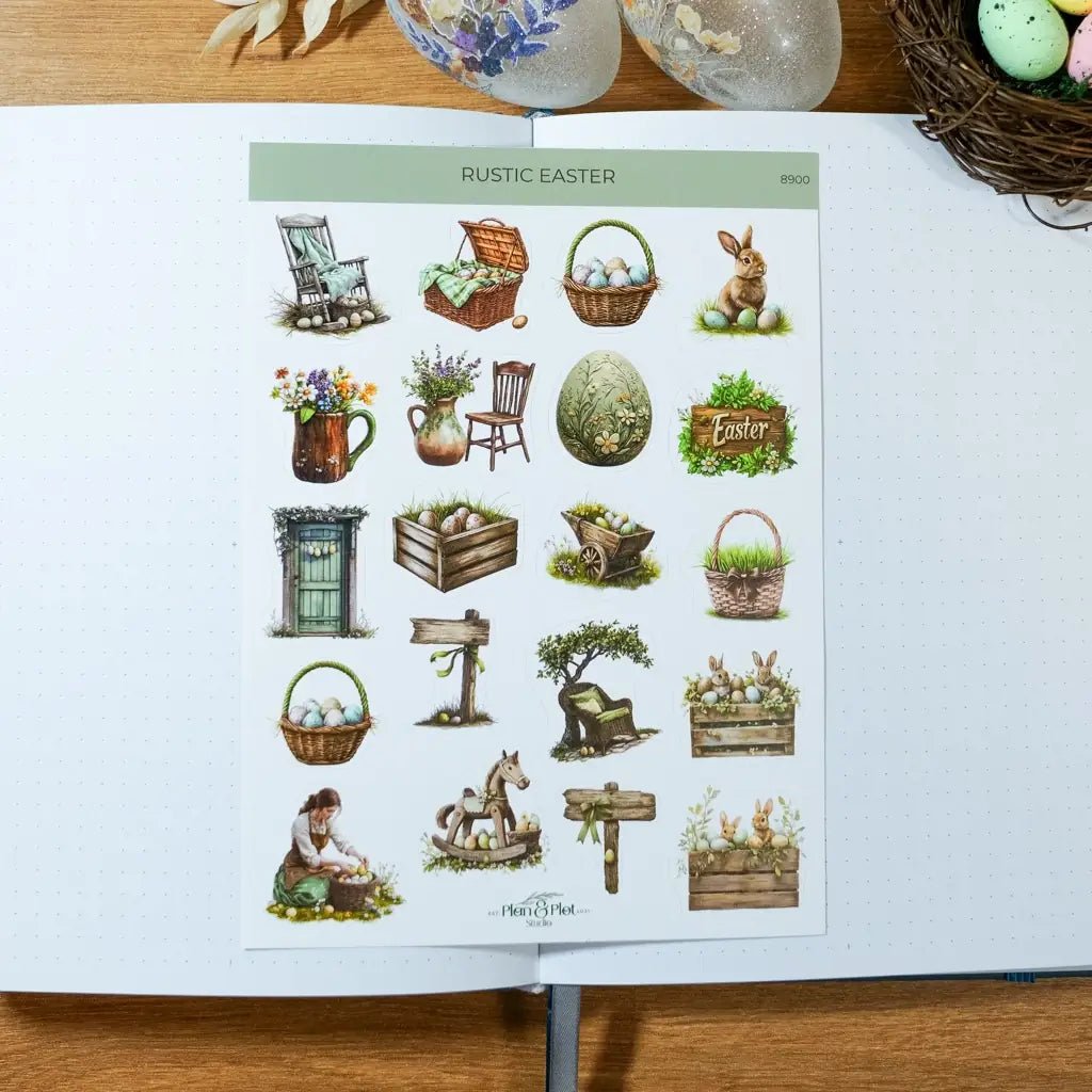 Stickers Plan & Plot Studio Vinyl - Rustic Easter 1 - 2 - Plan & Plot Studio - Tidformera