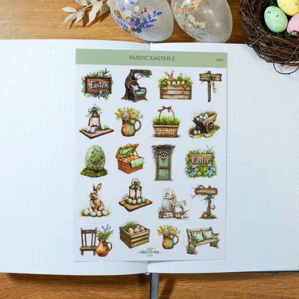 Stickers Plan & Plot Studio Vinyl - Rustic Easter 2 - 2 - Plan & Plot Studio - Tidformera