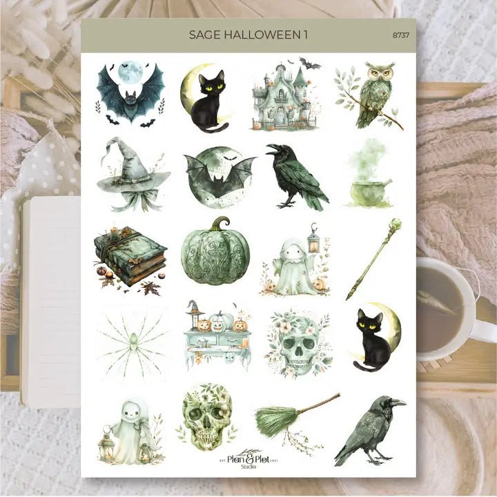 Stickers Plan & Plot Studio Vinyl - Sage Halloween 1 - 1 - Plan & Plot Studio - Tidformera