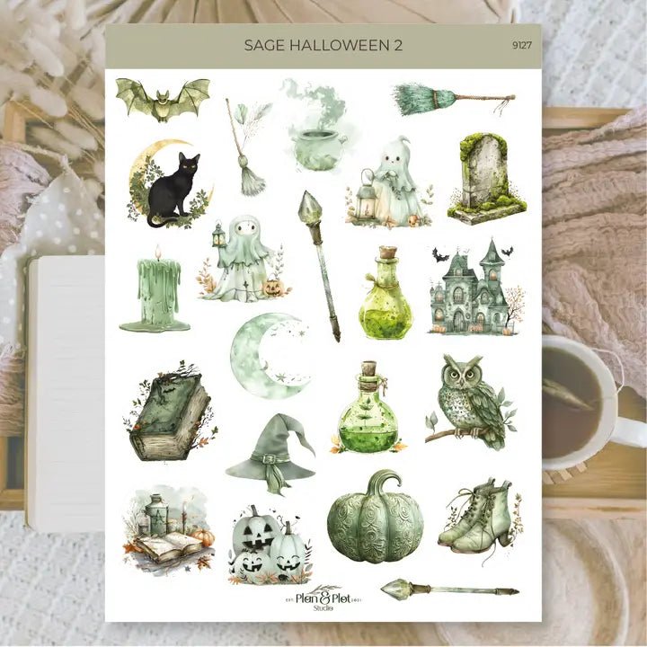 Stickers Plan & Plot Studio Vinyl - Sage Halloween 2 - 1 - Plan & Plot Studio - Tidformera