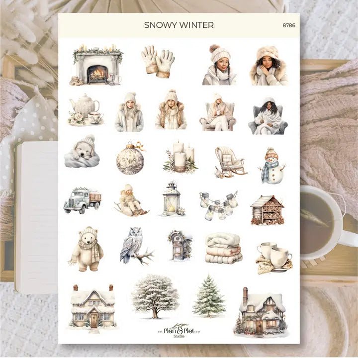 Stickers Plan & Plot Studio Vinyl - Snowy Winter - 1 - Plan & Plot Studio - Tidformera