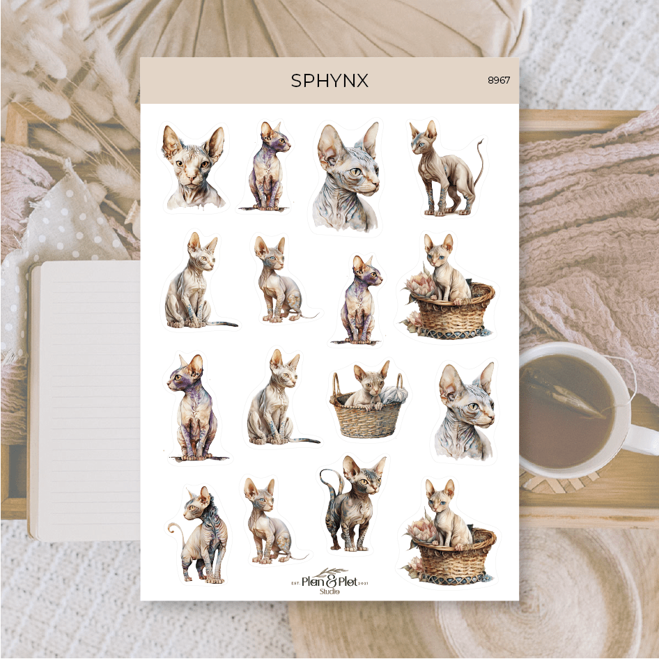 Stickers Plan & Plot Studio Vinyl - Sphynx - 1 - Plan & Plot Studio - Tidformera