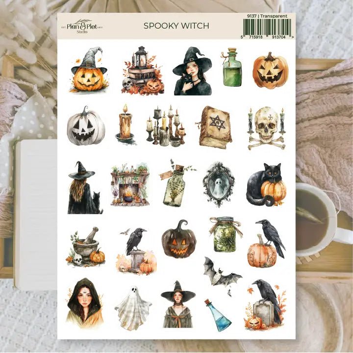 Stickers Plan & Plot Studio Vinyl - Spooky witch - 1 - Plan & Plot Studio - Tidformera