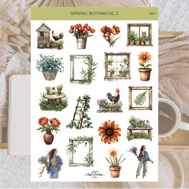 Stickers Plan & Plot Studio Vinyl - Spring botanical 2 - 1 - Plan & Plot Studio - Tidformera