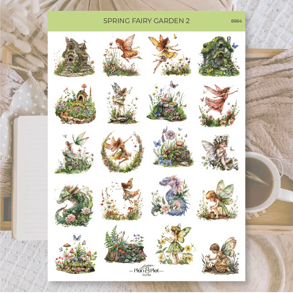 Stickers Plan & Plot Studio - Vinyl - Spring fairy garden 2 - 1 - Plan & Plot Studio - Tidformera