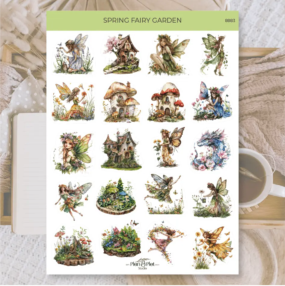 Stickers Plan & Plot Studio - Vinyl - Spring fairy garden - 2 - Plan & Plot Studio - Tidformera