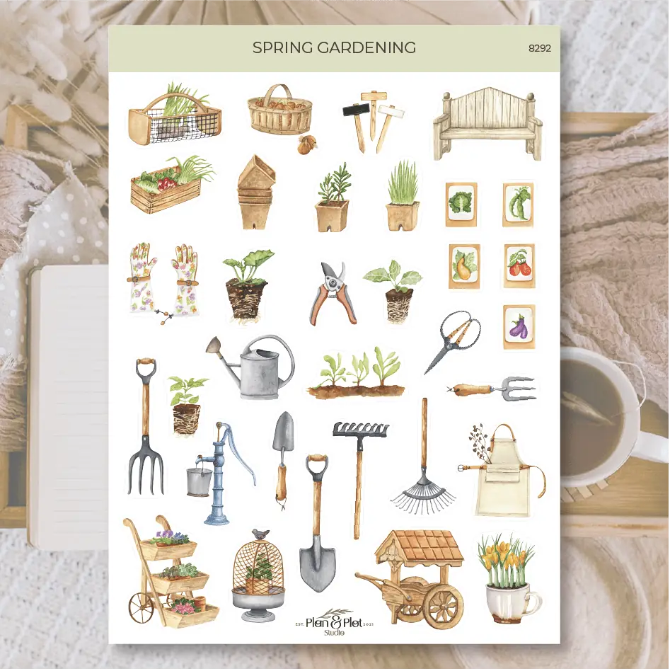 Stickers Plan & Plot Studio Vinyl - Spring gardening - 1 - Plan & Plot Studio - Tidformera