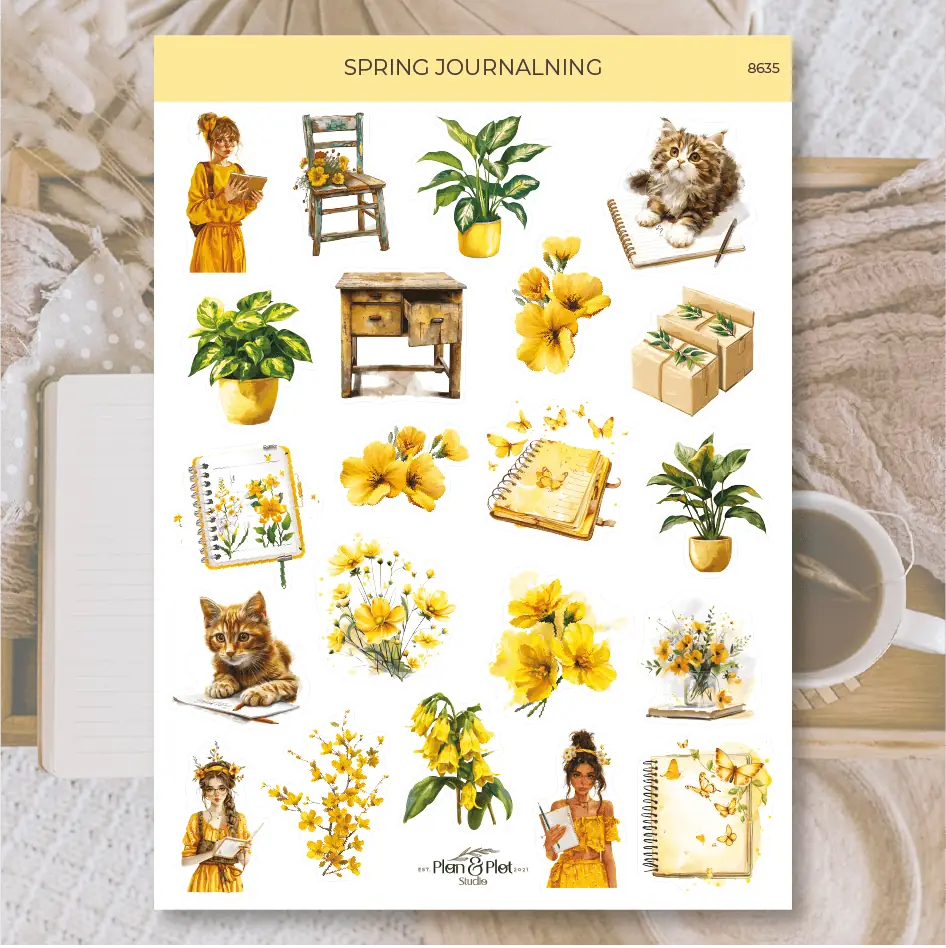 Stickers Plan & Plot Studio Vinyl - Spring journaling - 1 - Plan & Plot Studio - Tidformera