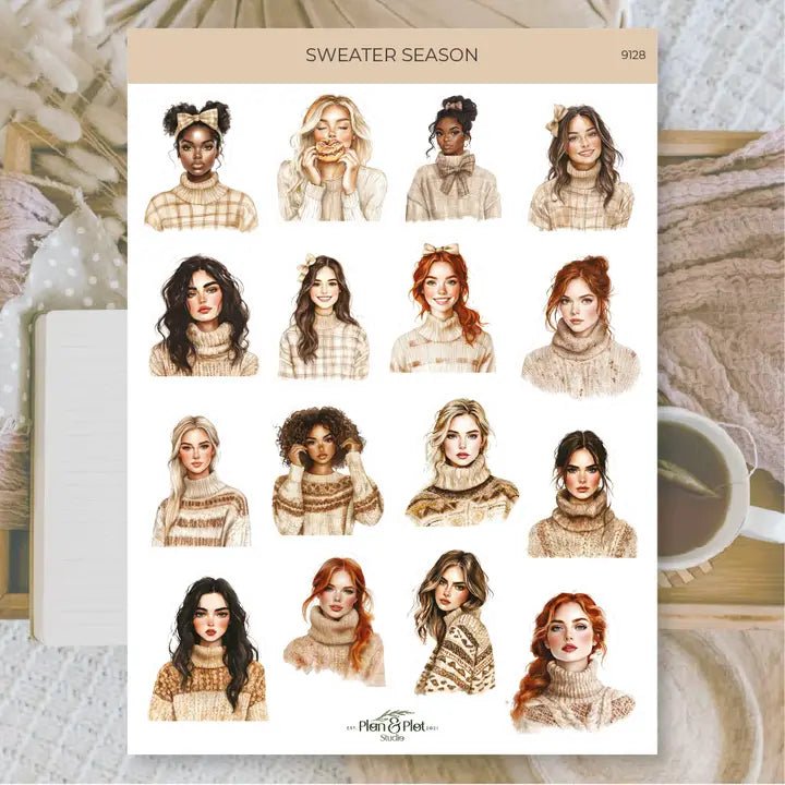 Stickers Plan & Plot Studio Vinyl - Sweater Season - 1 - Plan & Plot Studio - Tidformera