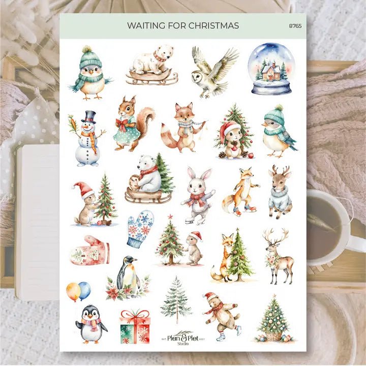 Stickers Plan & Plot Studio Vinyl - Waiting For Christmas - 1 - Plan & Plot Studio - Tidformera