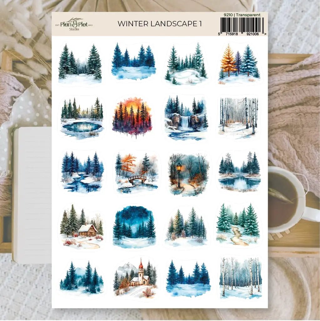 Stickers Plan & Plot Studio Vinyl - Winter Landscape 1 - 1 - Plan & Plot Studio - Tidformera