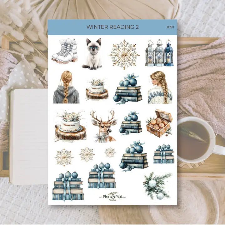 Stickers Plan & Plot Studio Vinyl - Winter Reading 2 - 1 - Plan & Plot Studio - Tidformera