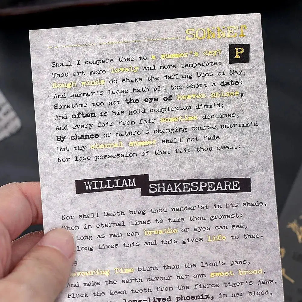 Stickers Sheet Sticker Collage - Typewriter - 3 - BGM - Tidformera