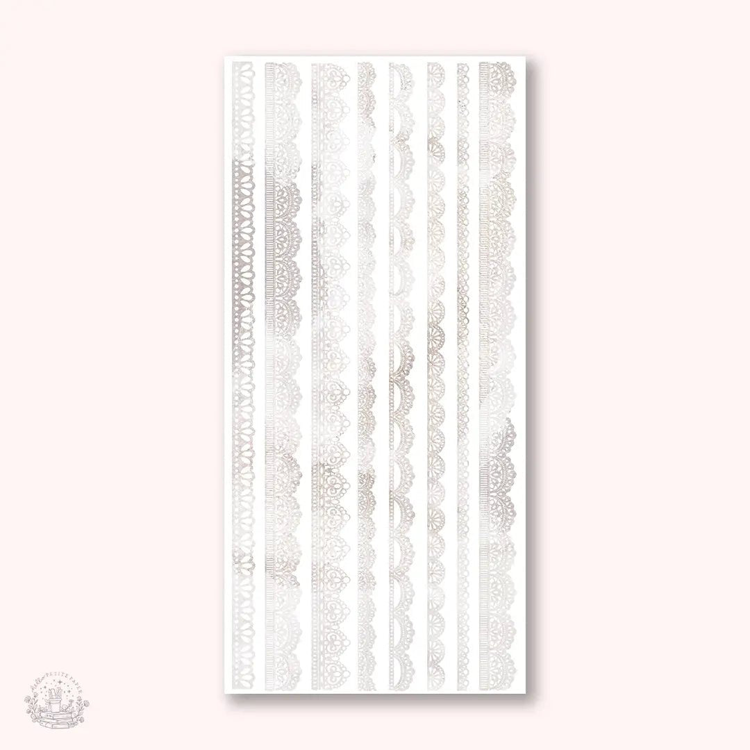 Stickers Thin Lace Strip - Taupe - 1 - Hello Petite Paper - Tidformera