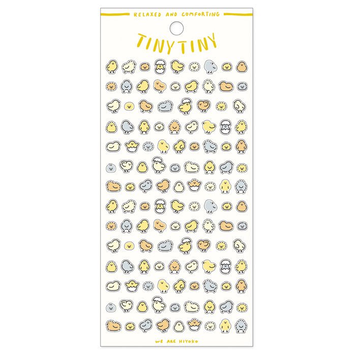 Stickers Tiny Tiny - Hiyoko från Mind Wave. Ark med klistermärken med små kycklingar