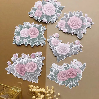 Stickers - T's Stationery - Big Rose Florals - 1 - T's Stationery - Tidformera