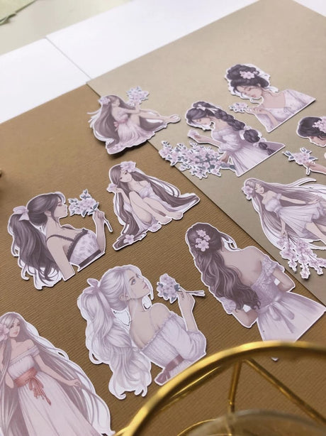 Stickers - T's Stationery - Sakura Goddess - 2 - T's Stationery - Tidformera