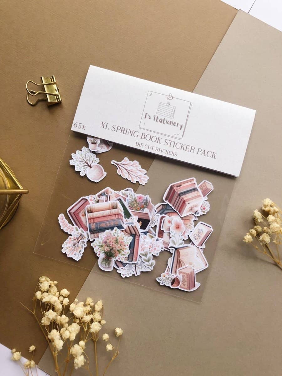 Stickers - T's Stationery - XL Spring book sticker pack - 1 - T's Stationery - Tidformera