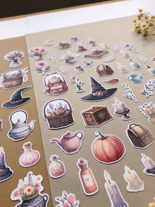Stickers - T's Stationery - XL Spring witch - 1 - T's Stationery - Tidformera